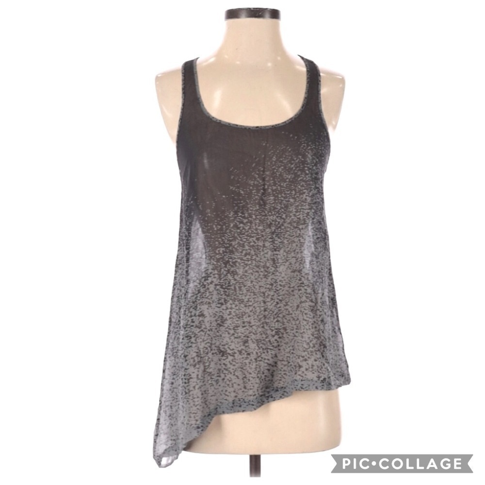 Club Monaco Silk Chiffon Sheer Sleeveless Tank Top